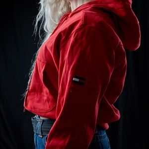 90’s Vintage Tommy Hilfiger Red Hoodie